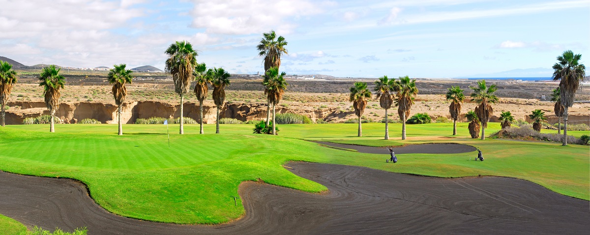 Playing golf in Tenerife